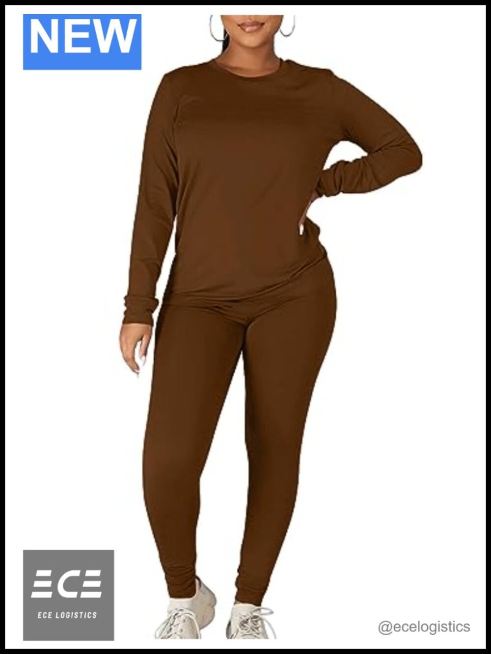 Kaximil Women's 2 Piece Workout Set Long Sleeve Top Leggings Tracksuit